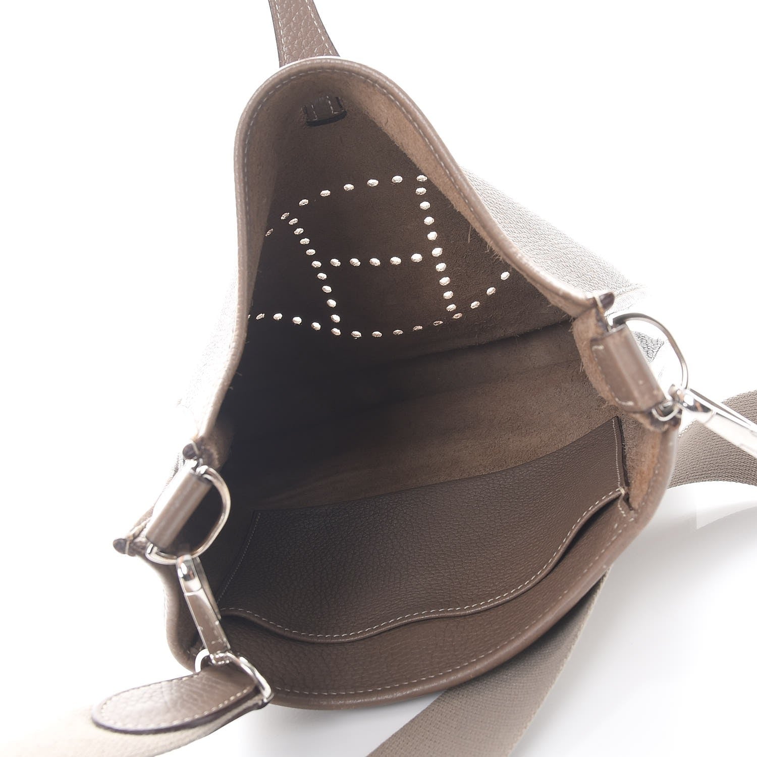 Hermes Taurillon Clemence Evelyne PM Etoupe 5 of 12