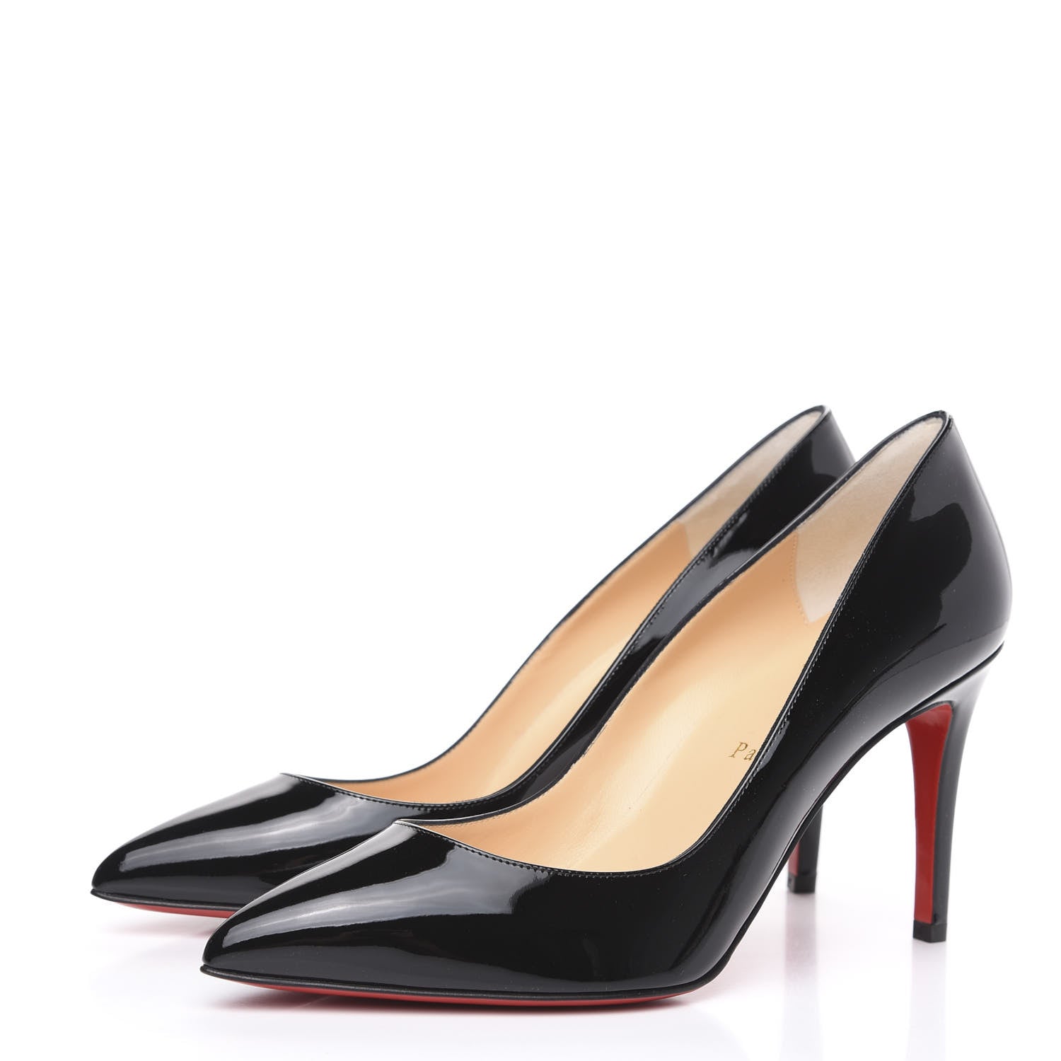 Christian Louboutin Patent Pigalle 85 Pumps 38 Black 3 of 8