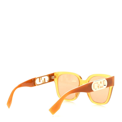Fendi Acetate O'Lock Square Sunglasses FE40063I Orange Brown 4 of 7