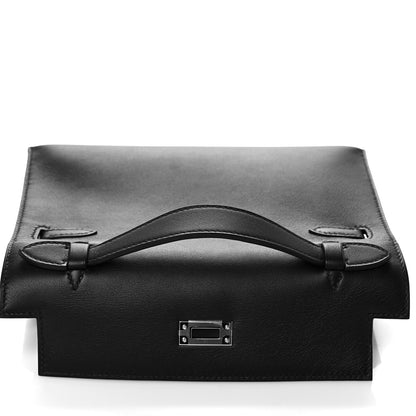 Hermes Swift Kelly Pochette Clutch Black 17 of 29