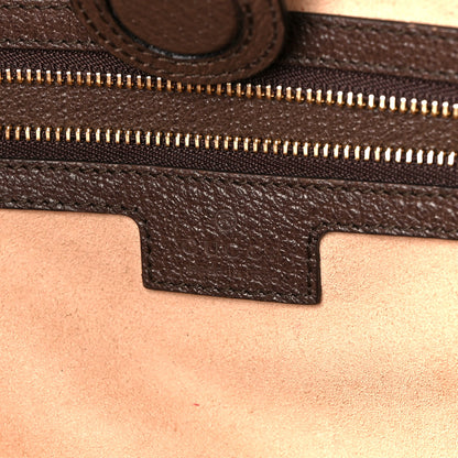 Gucci GG Supreme Monogram Textured Calfskin Web Medium Ophidia Shopping Tote Beige Ebony New Acero 7 of 13