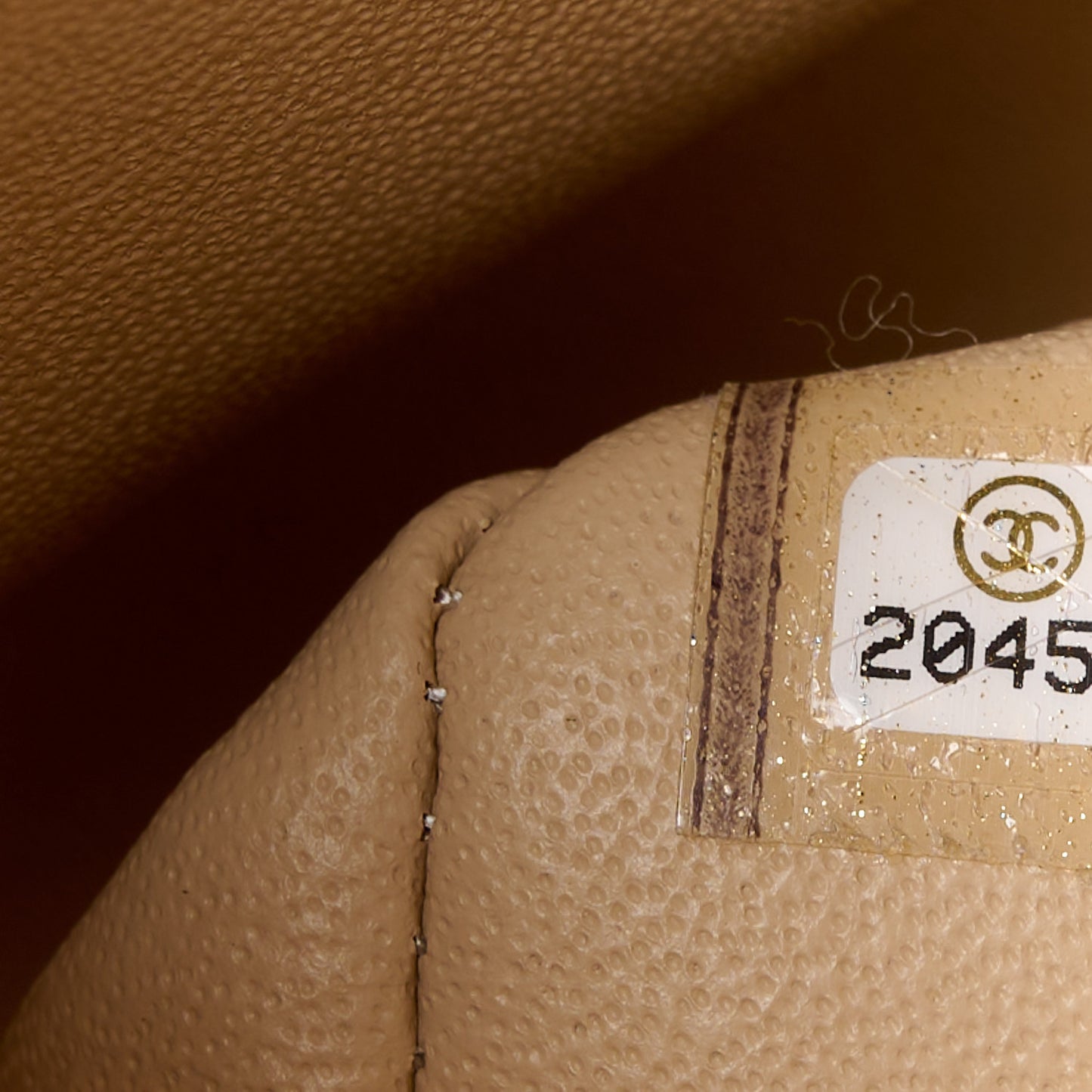 Lambskin Quilted Jumbo Double Flap Beige