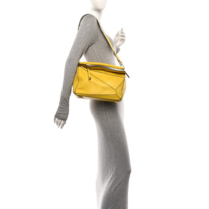Loewe Calfskin Medium Puzzle Bag Yellow 2 of 11