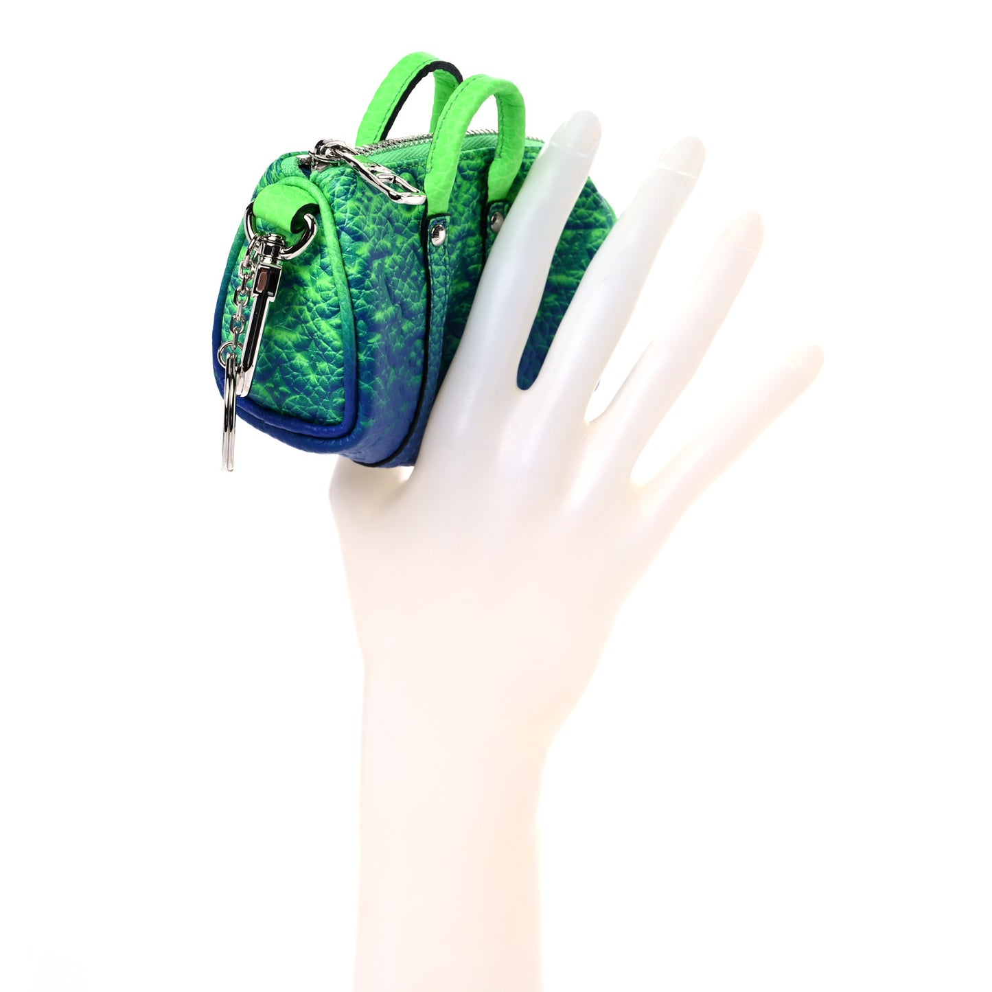 Taurillon Illusion Mini Keepall Earphones Pouch Bleu Vert