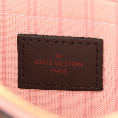 Louis Vuitton Damier Ebene Neverfull MM GM Pochette Rose Ballerine 6 of 8