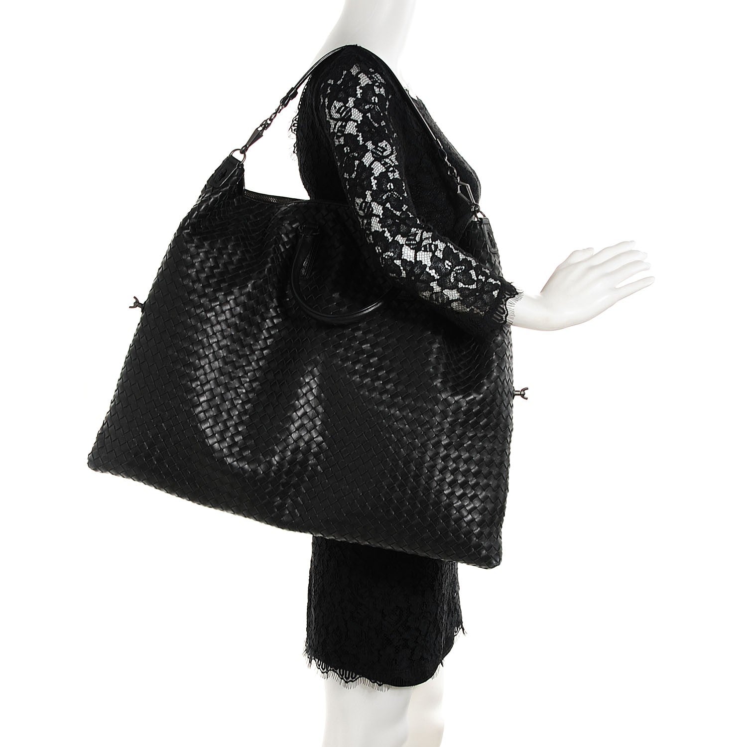 Bottega Veneta Nappa Intrecciato Large Convertible Tote Nero Black 2 of 8