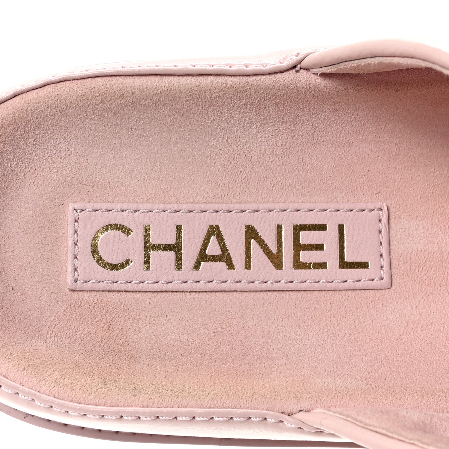 Chanel Shiny Calfskin Crystal Quilted Velcro Dad CC Slide Sandals 39 Light Pink 8 of 9