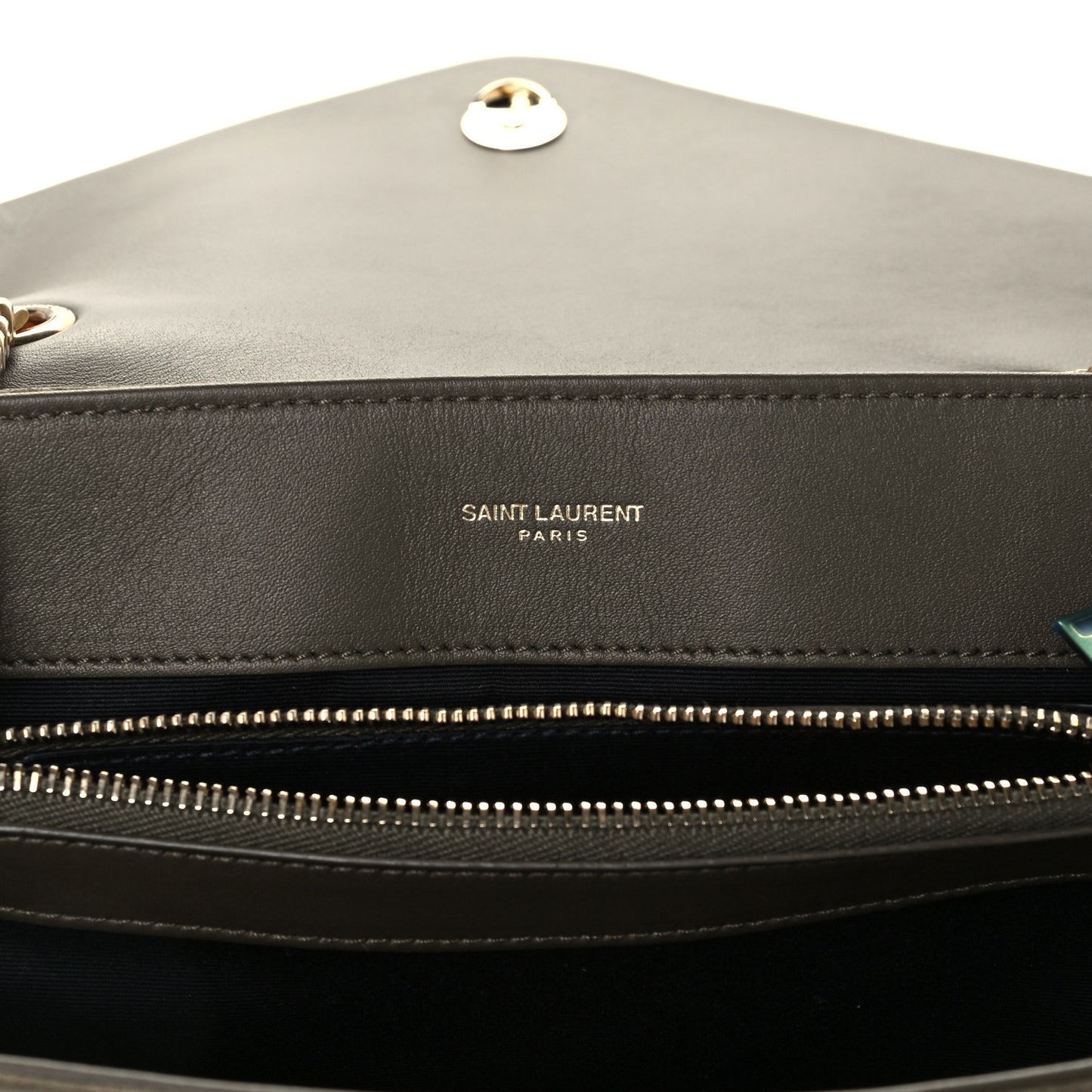 Suede Y Quilted Monogram Medium Loulou Chain Satchel Seaweed