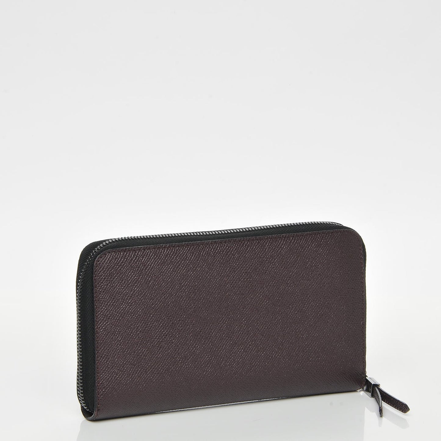 London Calfskin Elmore Zip Around Wallet Wine
