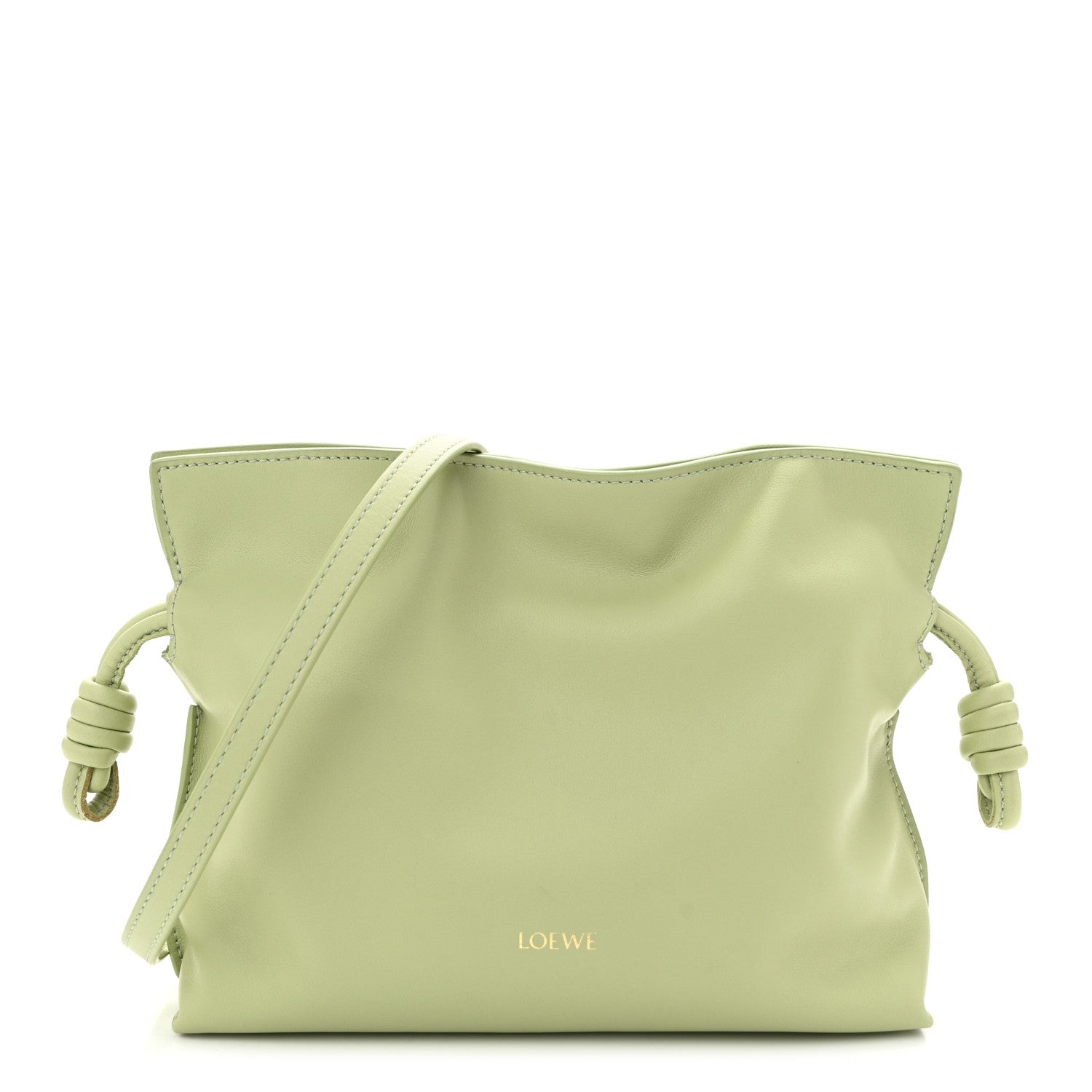 Loewe Calfskin Mini Flamenco Knot Clutch Light Pear 1 of 10