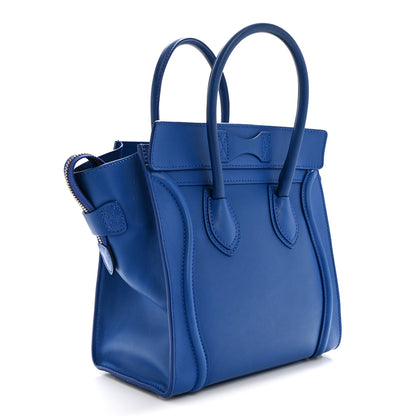 Celine Smooth Calfskin Micro Luggage Royal Blue 3 of 15