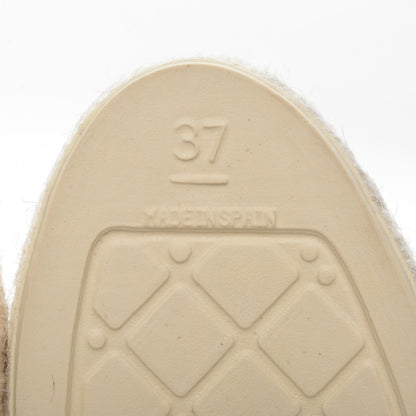 Chanel Tweed Patent CC Espadrilles 37 White 8 of 10