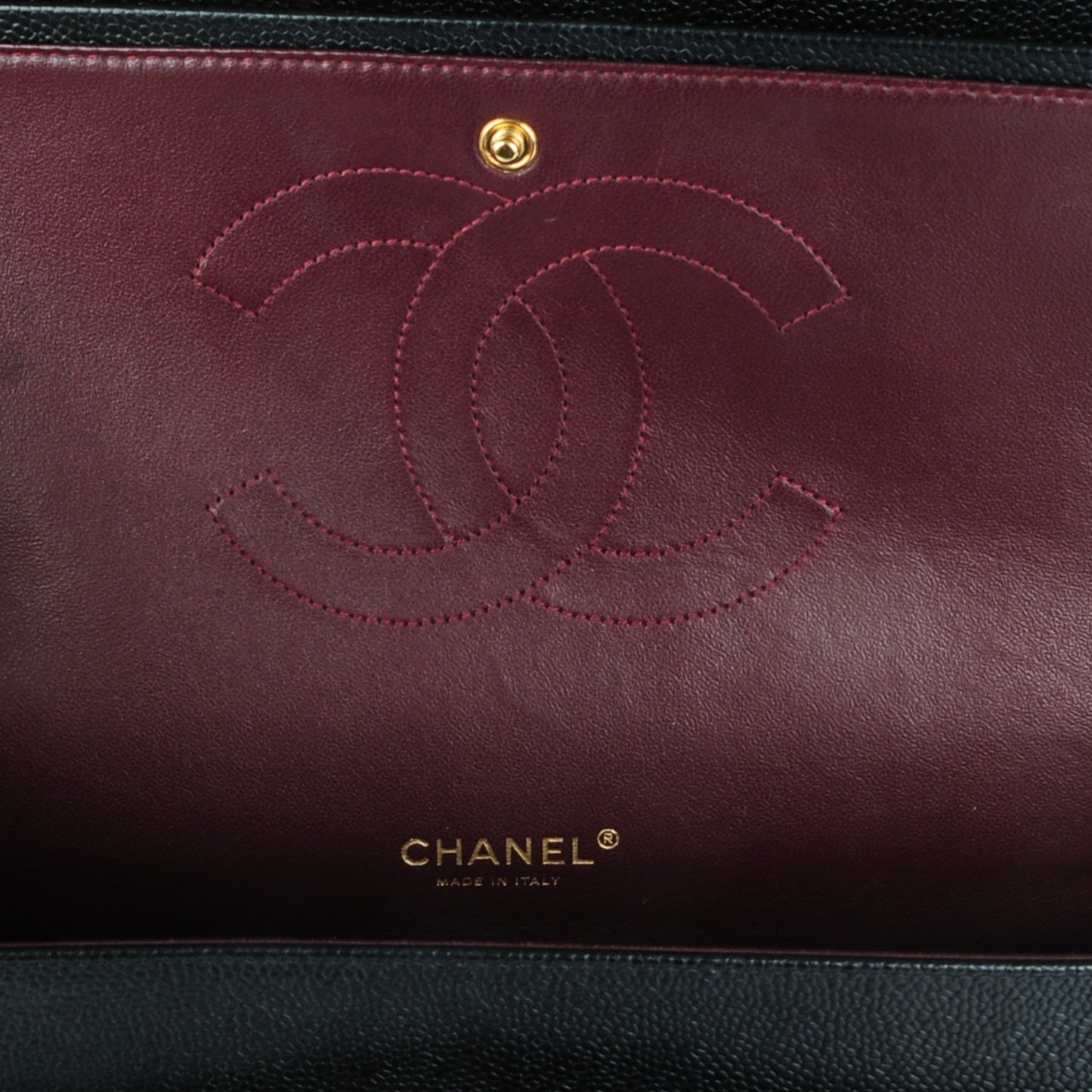 Caviar Quilted Maxi Double Flap Black