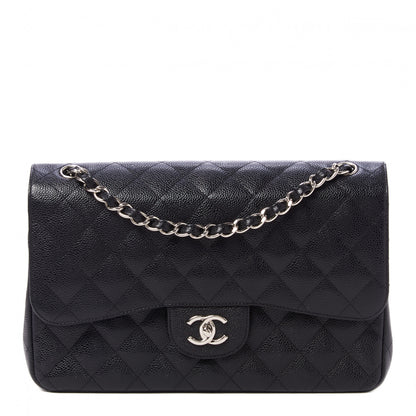 Chanel Caviar Quilted Jumbo Double Flap Black 1 of 10