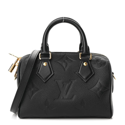 Louis Vuitton Empreinte Monogram Giant Speedy Bandouliere 20 Black 1 of 9