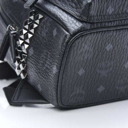 MCM Visetos Side Stud Mini Stark Backpack Black 8 of 9