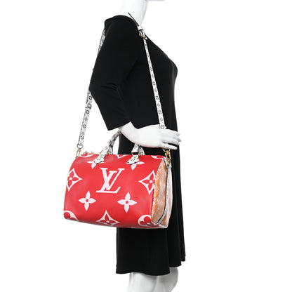 Louis Vuitton Monogram Giant Speedy Bandouliere 30 Rouge 2 of 10
