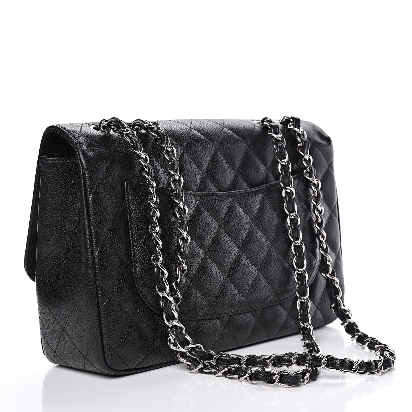 Caviar Quilted Jumbo Single Flap Black