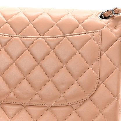 Chanel Lambskin Quilted Jumbo Double Flap Dark Beige 11 of 11