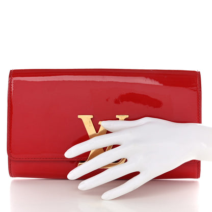 Louis Vuitton Patent Louise Clutch Cherry 2 of 12