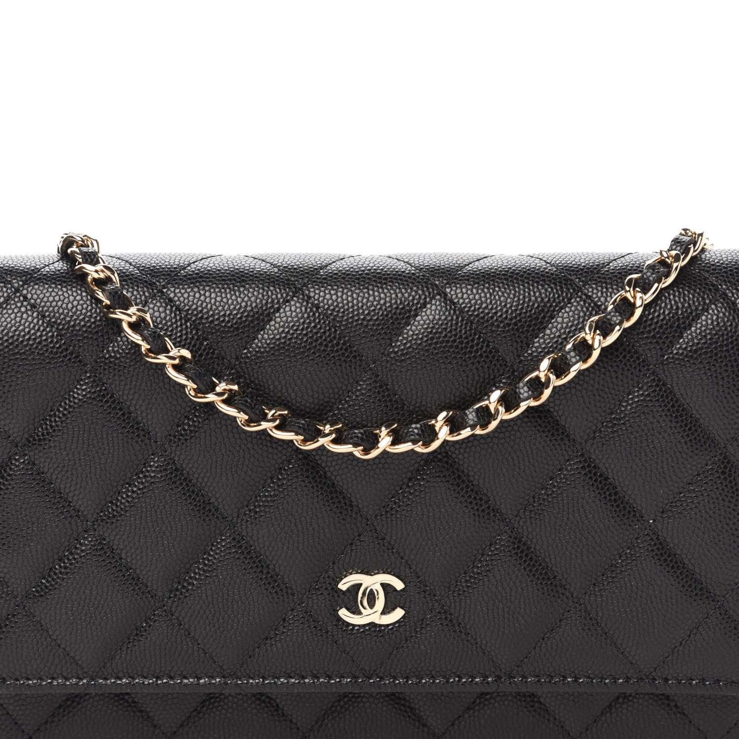 Chanel Caviar Quilted Wallet On Chain WOC Black 11 of 12
