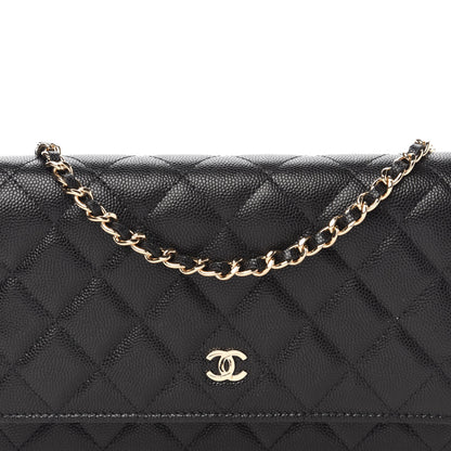 Chanel Caviar Quilted Wallet On Chain WOC Black 11 of 12