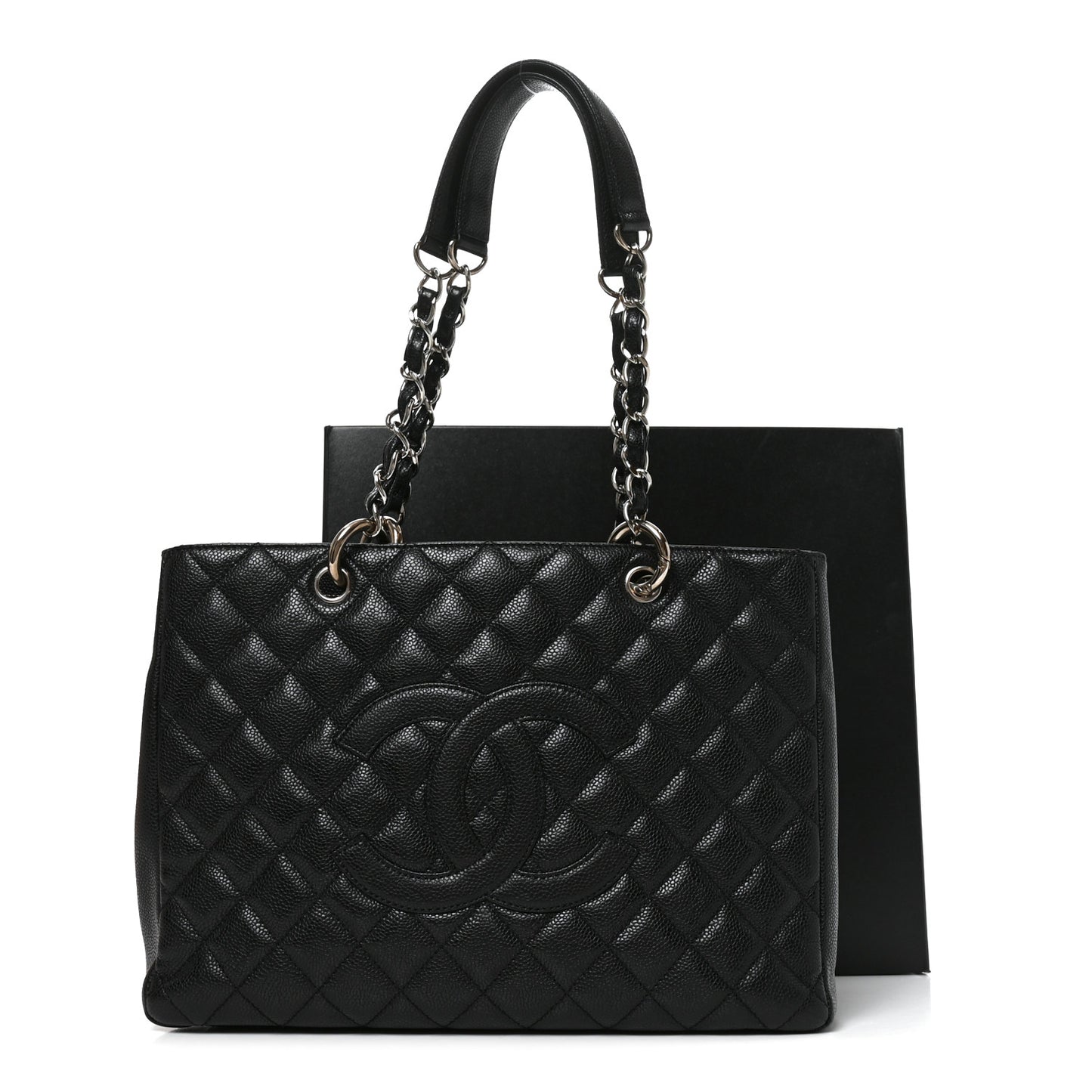 Caviar Quilted Grand Shopping Tote GST Black