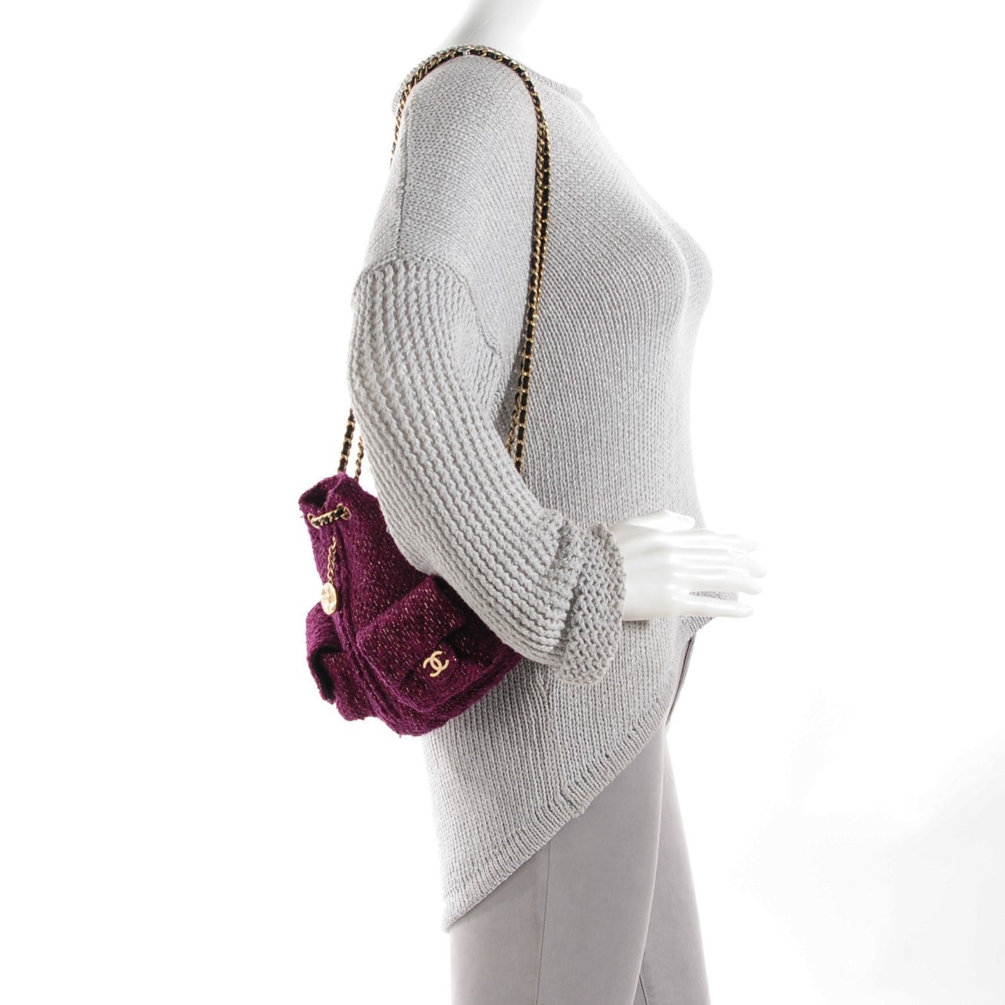 Tweed Mini Backpack is Back Plum