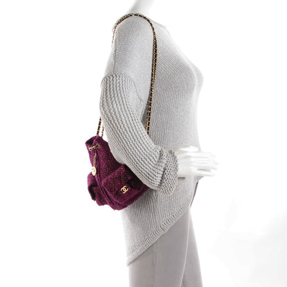 Chanel Tweed Mini Backpack is Back Plum 2 of 8
