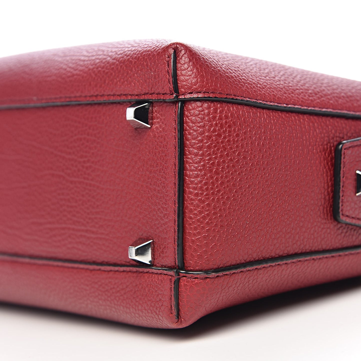Grained Calfskin Small Ella Boston Burgundy