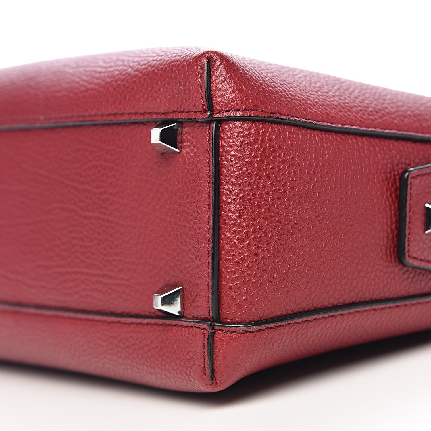 MCM Grained Calfskin Small Ella Boston Burgundy 13 of 14