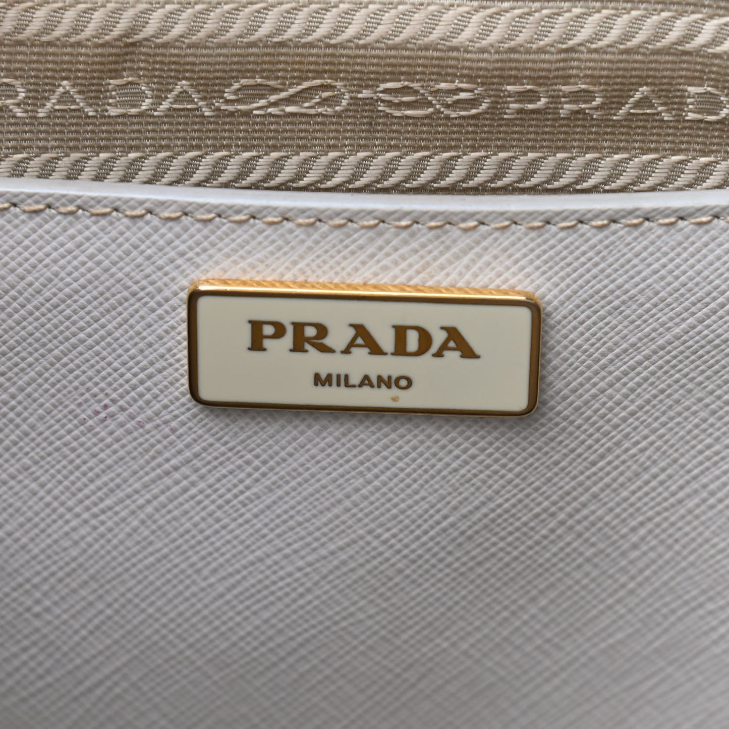 Saffiano Lux Galleria Front Pocket Tote Talco Platino