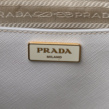 Prada Saffiano Lux Galleria Front Pocket Tote Talco Platino 6 of 18