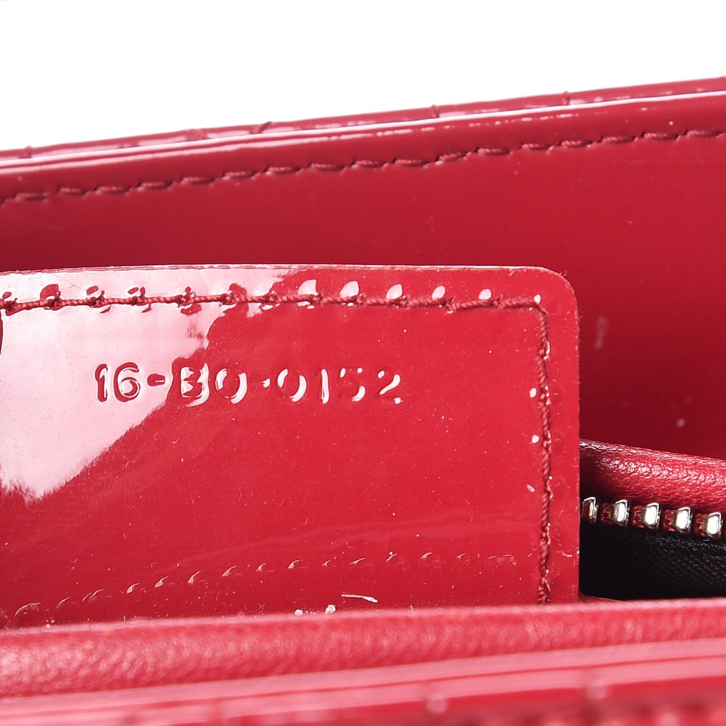 Patent Cannage Medium Lady Dior Red