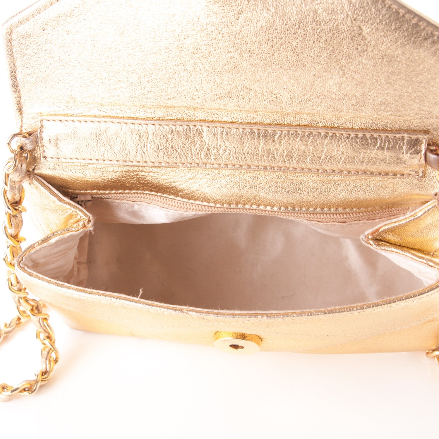 Chanel Metallic Lambskin Quilted Small Flap Gold 5 of 11