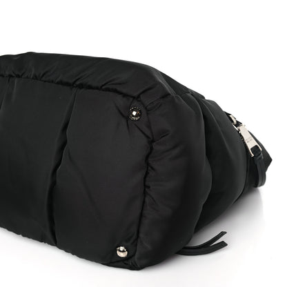 Prada Nylon Quilted Padded Triangle Logo Zip Tote Black 8 of 8