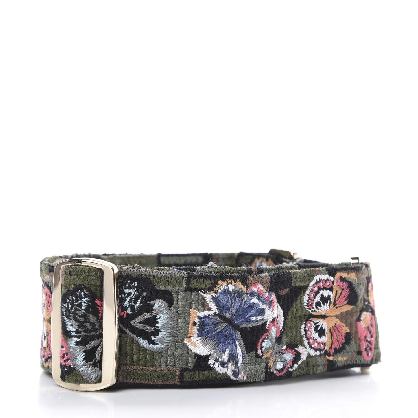 Canvas Camubutterfly Rockstud Guitar Strap Multicolor