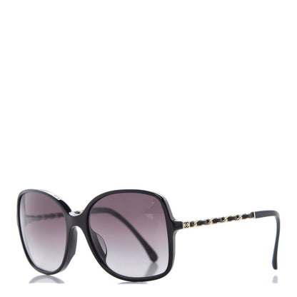 Chanel Lambskin Square Chain Sunglasses 5210-Q Black 1 of 8