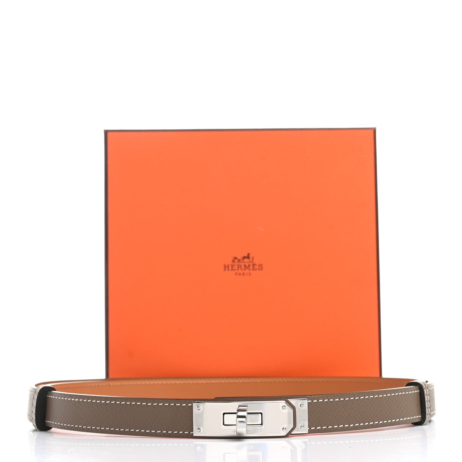 Hermes Epsom Kelly Belt Etoupe 3 of 3