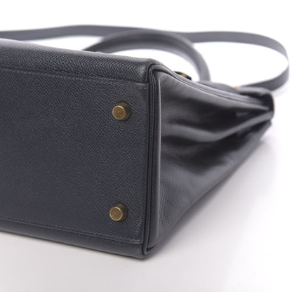 Hermes Courchevel Kelly Retourne 32 Bleu Marine 13 of 13