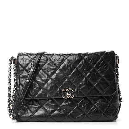 Chanel Crackled Aged Calfskin Big Bang Flap Black 1 of 10