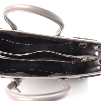 Saint Laurent Calfskin Crocodile Embossed Small Sac De Jour Fog 5 of 9