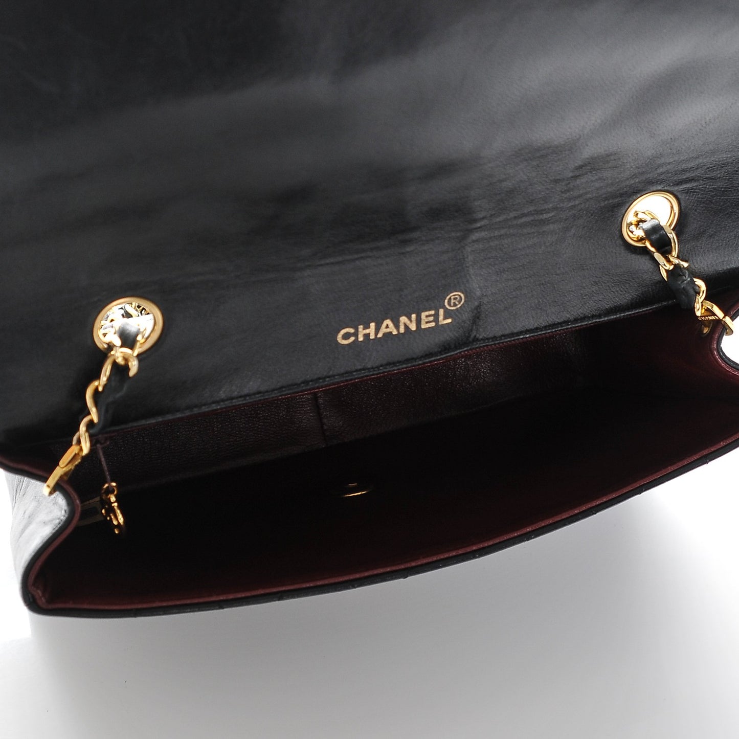Lambskin Quilted Medium Single Flap Black