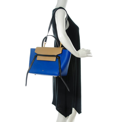 Celine Elephant Calfskin Mini Tri-Color Belt Bag Indigo 2 of 8
