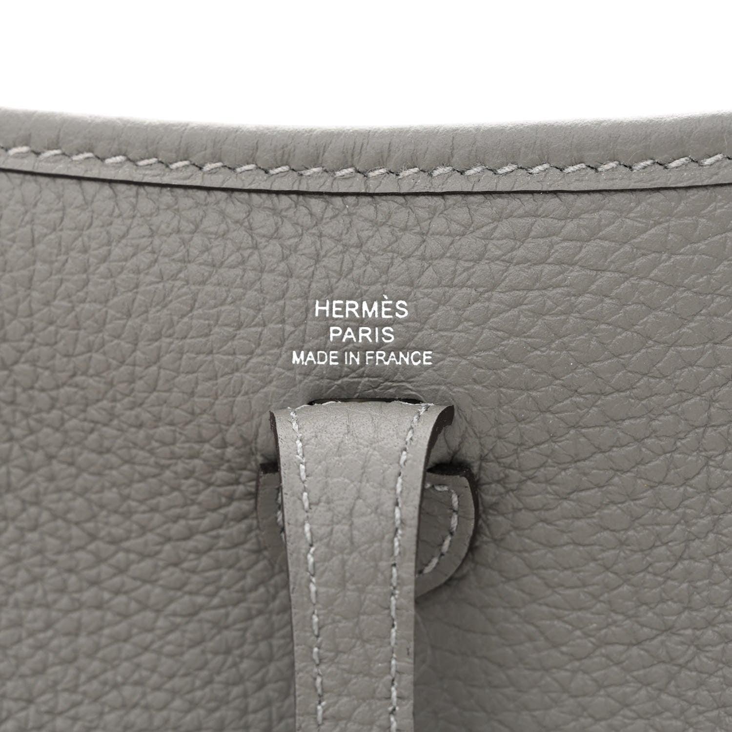 Hermes Taurillon Clemence Evelyne TPM Gris Meyer 6 of 11