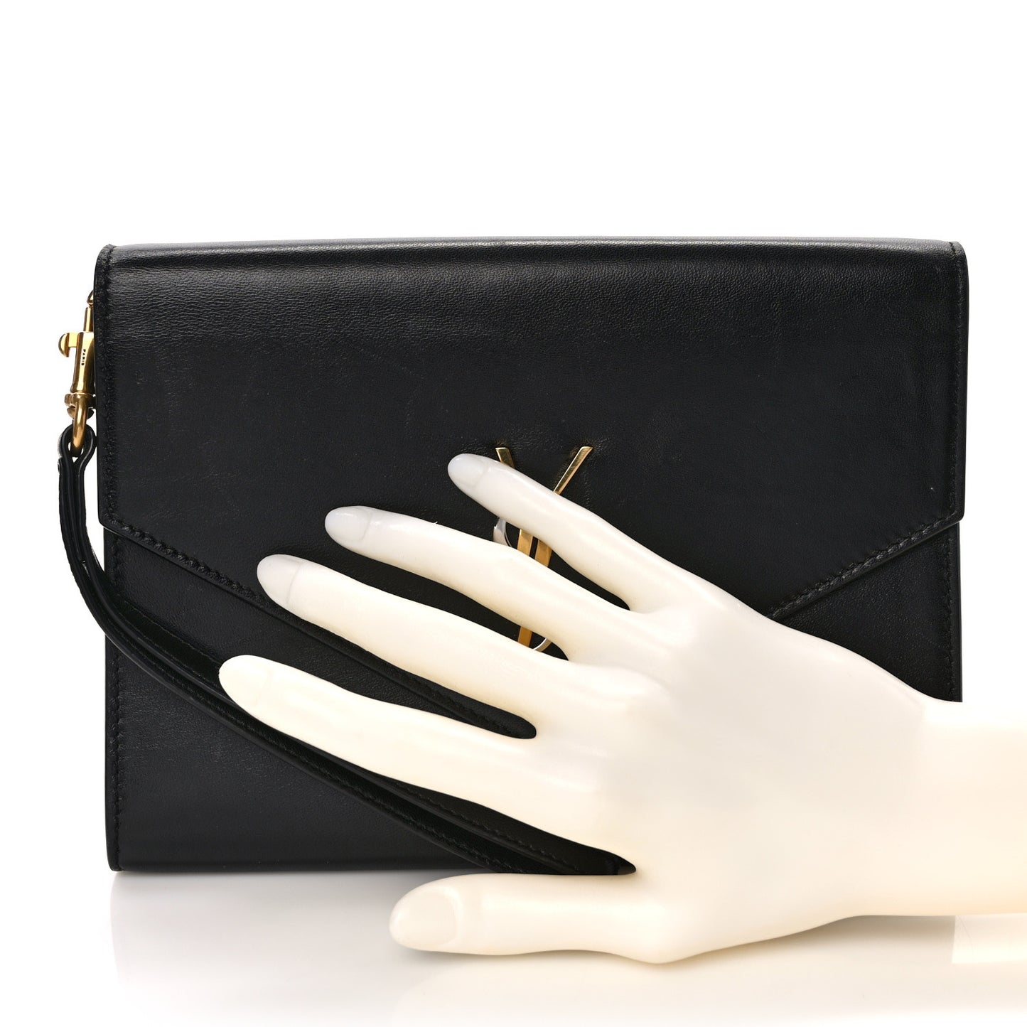 Nappa Monogram Cassandre Flap Pouch Black