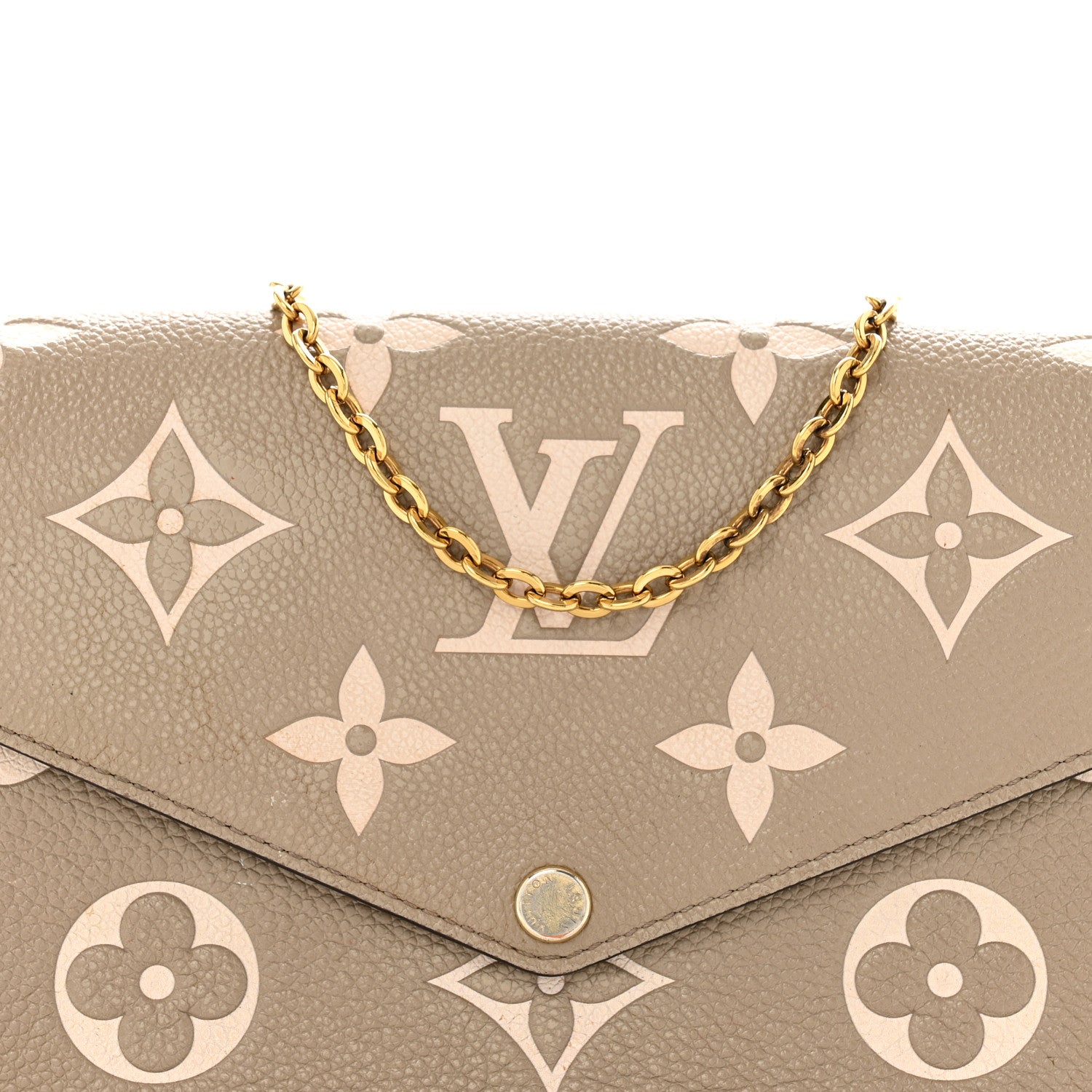 Louis Vuitton Empreinte Monogram Giant Felicie Pochette Tourterelle Creme 7 of 12