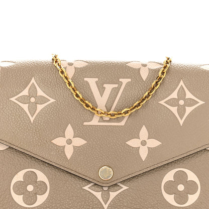 Louis Vuitton Empreinte Monogram Giant Felicie Pochette Tourterelle Creme 7 of 12