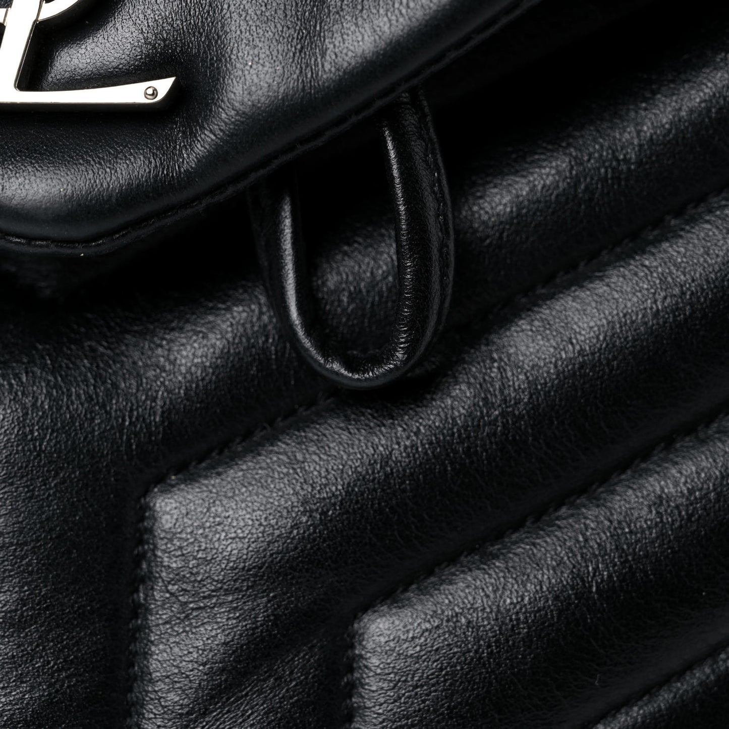 Calfskin Y Quilted Monogram Small Loulou Backpack Black