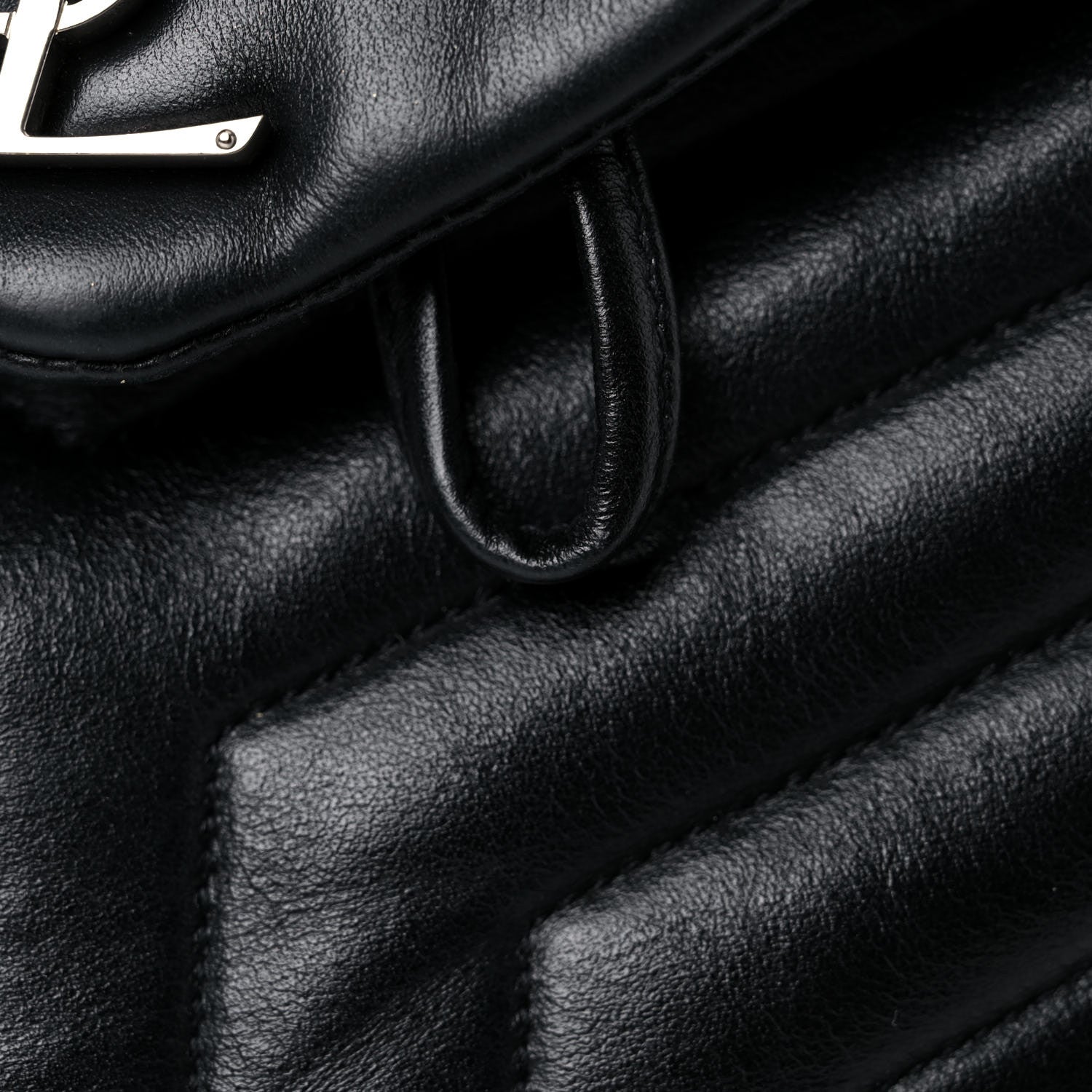 Saint Laurent Calfskin Y Quilted Monogram Small Loulou Backpack Black 19 of 20